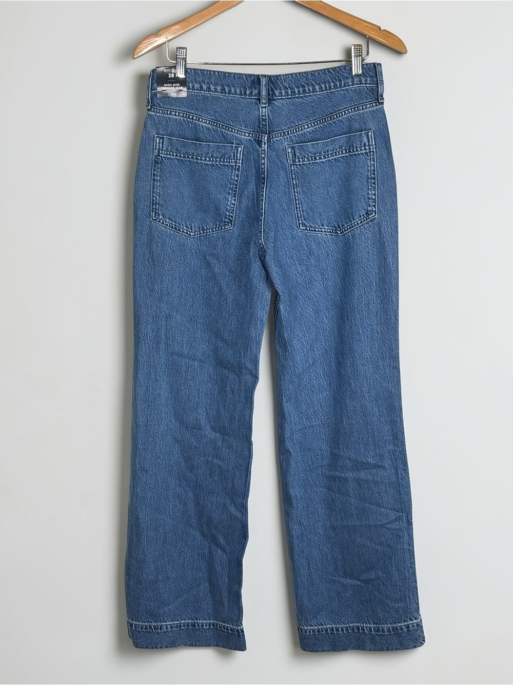 NWT J.Crew Drapey Wide-Leg Trouser Jeans Faded Indigo Blue CG429 Size 29 - Picture 4 of 12